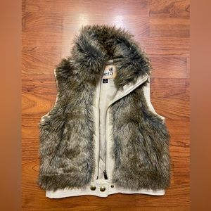 Sugar Fly Leather fur vest